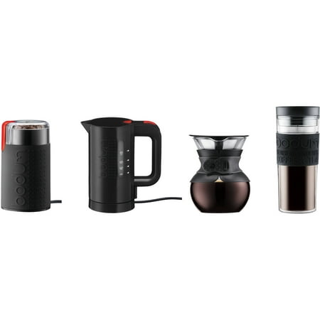 Bodum Pour Over Set Coffee Maker, 0.5L, 17 oz, Electric Coffee Grinder, Electric Water Kettle, 0.5L, 17 oz, Mug, 0.45L, 15 (Best Coffee Grinder For Pour Over)