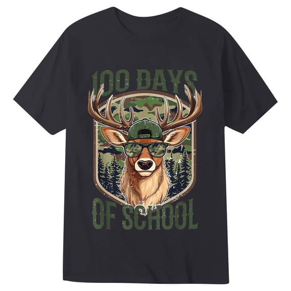 JAJAHO Toddler 100 Day Of School Shirt For Boys Girls Graphic Short Sleeve T Shirt Soft Casual Tee Happy 100Th Day Of School 1-13Y Cozy Tops
