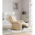 thumbnail image 3 of Recliner Chair with Massage and Heat, 360° Swivel Rocking Chair with Side Pockets, Cup Holders & USB Port, 3 of 6