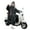 Black, variant on Single Layer Motorcycle Rainwear Raincoat Quick Dry Breathable Armpit Vents Shield Included For Adults