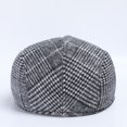 thumbnail image 4 of Only Moment B Vintage Beret Men's Mesh Cap Polyester Newsboy Hats for Men Cabbie Hunting Cap Weave Linen-Like Cotton One Size, 4 of 4