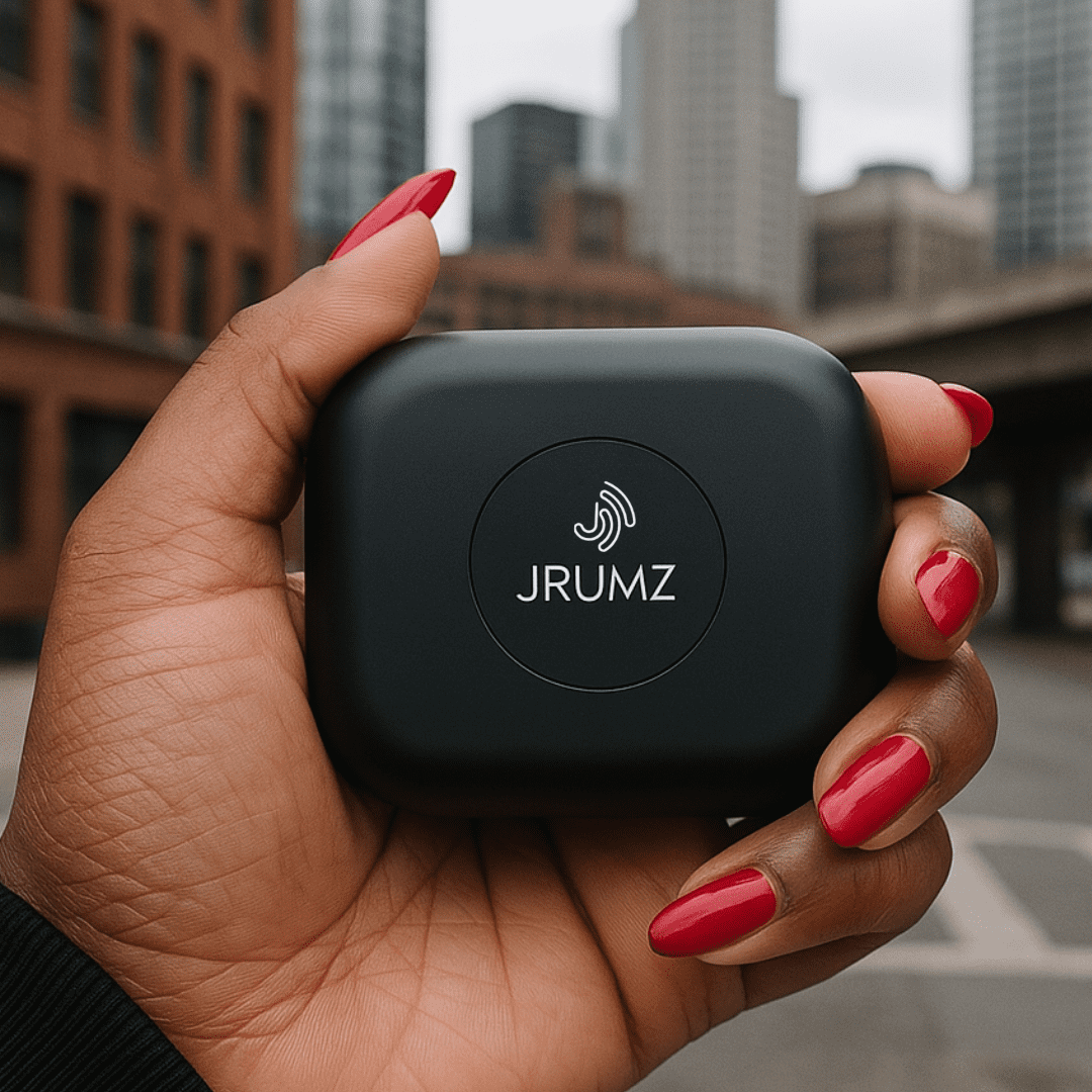 Jrumz XP02 True Wireless Bluetooth Earbuds with Microphone, Rechargeable Case, Replacement Eartips, Earhooks, Sweat-Resistant, Fast Charging, 48-Hour Playtime – Purple