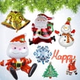 thumbnail image 2 of Globos de aluminio navideños de feliz año nuevo, alce, muñeco de nieve, Papá Noel, árbol de Navidad, globo de copo de nieve, decoración navideña para el hogar, 2 of 5