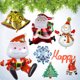 thumbnail image 2 of Globos de aluminio navideños de feliz año nuevo, alce, muñeco de nieve, Papá Noel, árbol de Navidad, globo de copo de nieve, decoración navideña para el hogar, 2 of 5
