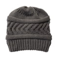 thumbnail image 2 of Only Moment Knit Beanie Winter Hat Dark Gray Polyester Cable Knit Winter Beanie Hats for Women Thick Cold Weather - Beanies Women One Size, 2 of 3