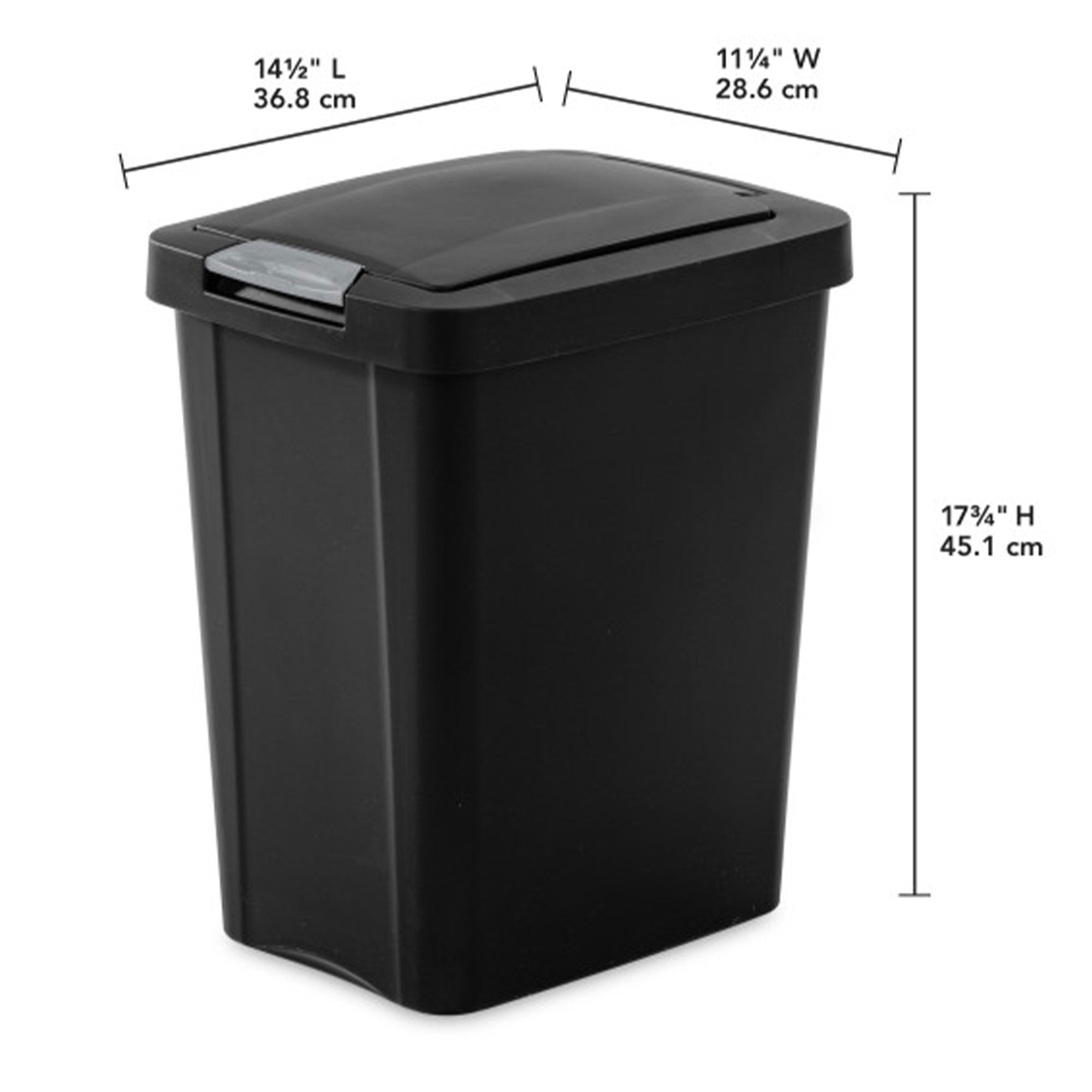 Sterilite 7.5 Gallon TouchTop Kitchen Wastebasket with Titanium