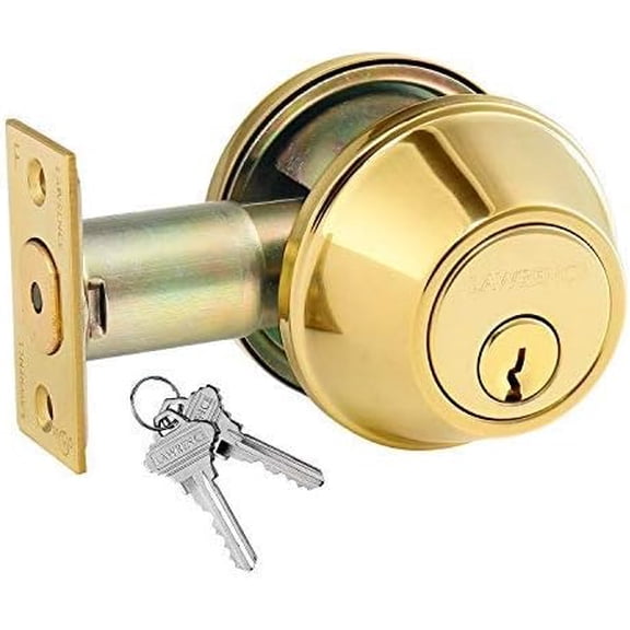 Single Cylinder Commercial Deadbolt – Polished Brass