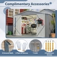 thumbnail image 3 of 10X8 FT Outdoor Storage Shed, All Weather Metal Sheds with Lockable Doors, Tool Shed for Garden, Patio, Backyard, 3 of 5