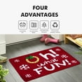 thumbnail image 5 of Xuniizn Christmas Rug Outdoor Christmas DoorMat, 100%Polyester Christmas Door Mat, Red & White Snowflake Christmas Rugs for Living Room, 24x16" Christmas Mat Holiday Collection Front Porch Entryway, 5 of 7