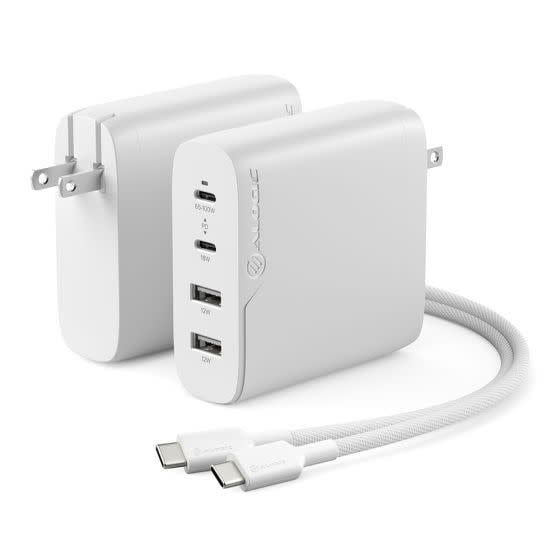 ALOGIC 4X100 Rapid 100W GaN Charger - White - Includes 2m 100W USB-C Charging Cable - Walmart.com