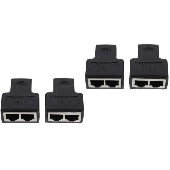 unbranded 4 pcs Cable Interface Ethernet Socket Connector Network Splitter Adapter