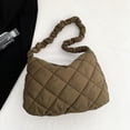 thumbnail image 3 of Bolsos de mano acolchados para mujer Bolsos de hombro Hobo de nube de moda de gran capacidad (marrón), 3 of 9