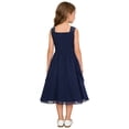 thumbnail image 2 of vastwit Robe Sans Manches en Chiffon pour Fille Fleur pour Mariage Robe de Demoiselle d'Honneur Étincelante Robe de Fête Bleu Marine 16, 2 of 7