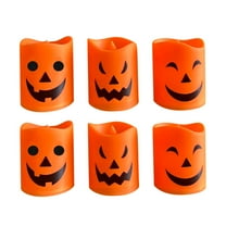 Decorations Without Flame Candles Led Flash Battery Pillar Candles Like Autumn Holiday Party Decorative Set Night Lights