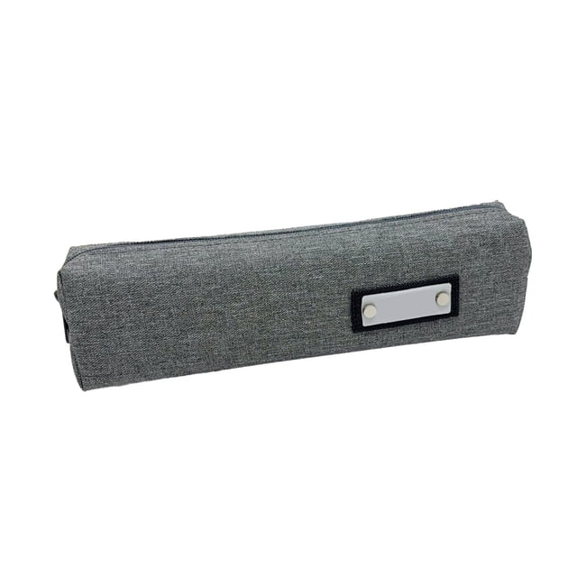 bbymog Trousse de Rangement pour Papeterie Sac de Rangement Durable en Tissu Oxford Gris Taille Unique