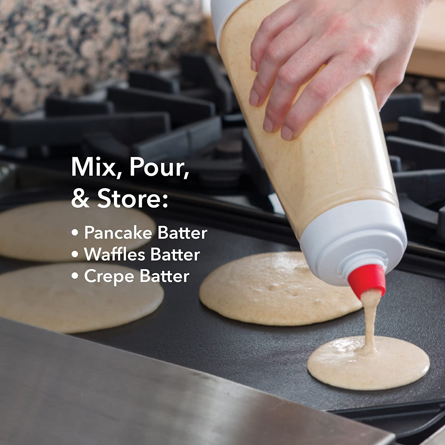 Details about   Stainless Steel  Pancake Funnel Batter Dispenser Pancake Maker Cooking Tools