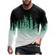 thumbnail image 1 of Hombres Casual Cuello Redondo 3D Impresión Digital Pullover Fitness Deportes Manga Larga Camiseta Blusa Pompotops oipoqjl5575, 1 of 3