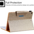 thumbnail image 5 of Dteck iPad 9.7 Case 2018/2017 iPad 6th Generation Case / iPad 5th Generation Case / iPad Air 2 Case / iPad Air Case, Multi-Angle Viewing Stand PU Leather Cover with Pocket,Glitter Gold, 5 of 7