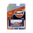 thumbnail image 2 of Johnny Lightning JLCP7257 1999 Ford F-450 Tow Truck Gulf Oil Orange & Light Blue Limited Edition to 3, 2 of 2