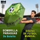 thumbnail image 5 of Sombrilla Paraguas De Bolsillo Con Diseño de Fútbol Pelota verde oscuro, 5 of 9