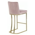 thumbnail image 2 of Meridian Furniture Heidi Modern Contemporary Velvet Counter Stool, Pink, 2 of 4