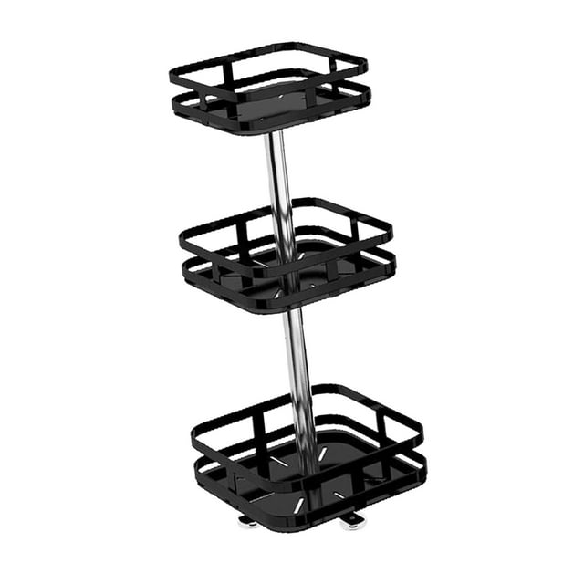 GUOOL 360 Degree Rotating Seasoning Organizer Cosmetic Holder Vanity Display Stand for Square 3 Tier
