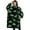 Black Cartoon Dinosaurs-2, variant on Oversized Wearable Blanket Hoodie,Black Cartoon Dinosaurs Leaves Pattern Sherpa Blanket Hoodie with Super Pockets,Super Warm Fuzzy Pullover for Women & Men