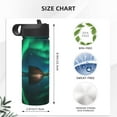 thumbnail image 4 of Yiaed Northern Lights Print Water Bottle with Straw Lid, Stainless Steel Double Wall Insulated Water Bottle | Leak-Proof and Spill-Proof Water Bottle, 4 of 8