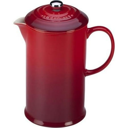 Le Creuset Stoneware 27oz. French Press, Cerise (Cherry Red)
