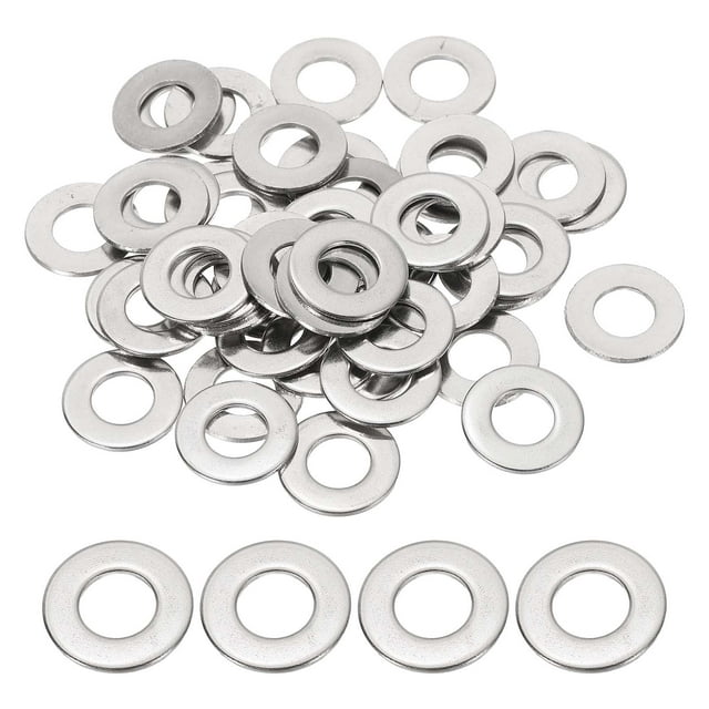 Uxcell Rondelles Plates en Acier Inoxydable, Petite Entretoise Ronde pour Vis Boulons Écrous Assortiment 50 3/8 Pouces ID x 5/6 Pouces OD