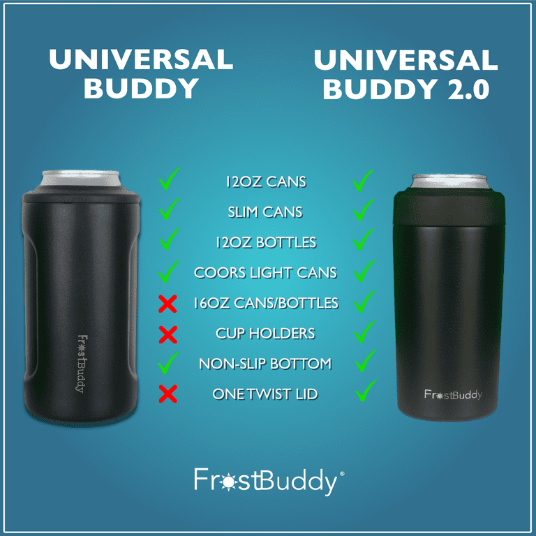 Frost Buddy​ Universal 2.0 Insulated Black Can Cooler