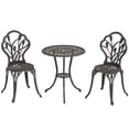 thumbnail image 1 of Outsunny Ensemble Bistro de Patio 3 Pcs pour Balcon, Bronze, 1 of 10