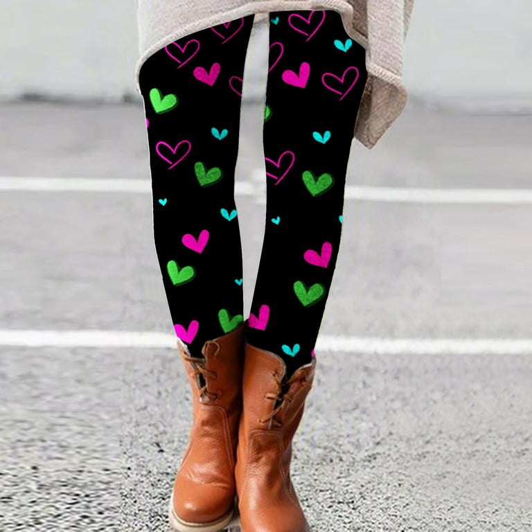 Female Compression Leggings Tights Tights Valentine Day Cute Print Casual  Comfortable Boot Pants Ladies Gym Leggings For Women