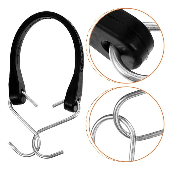 Rubber Tarp Strap with Hooks Heavy Duty Tie Down Bungee Cord for Cargo Trailers and Boats Multi-Functional Heavy Duty Bungee Cord