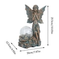 thumbnail image 7 of Solar Fairy Garden Statue, Outdoor Waterproof Resin Fairy Sculpture with LED Crackle Glass Ball for Patio Yard Lawn Garden Decor, 7 of 7