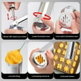 thumbnail image 4 of Cookie Maker Cookie Press Gun, Kit Stainless Steel Biscuit Press Maker (with 20 Disc and 4 Nozzles) Homemade Baking Tool Biscuit Cake Dessert Maker and Decoration（21.5*15.5*5.7cm), 4 of 5