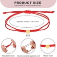 thumbnail image 2 of Piezas Pulseras de Hilo Rojo Pulsera de Cordón Rojo Pulsera de Hilo de Nudo Rojo de Cábala Ajustable Amuleto Pulseras de Amistad de Hilo Rojo con Corazón a Juego, 2 of 5