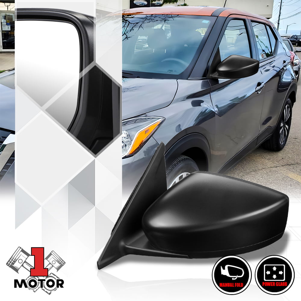 Driver Side Power Adjust Door Mirror Glass Gray for 16-17 Smart Fortwo Left