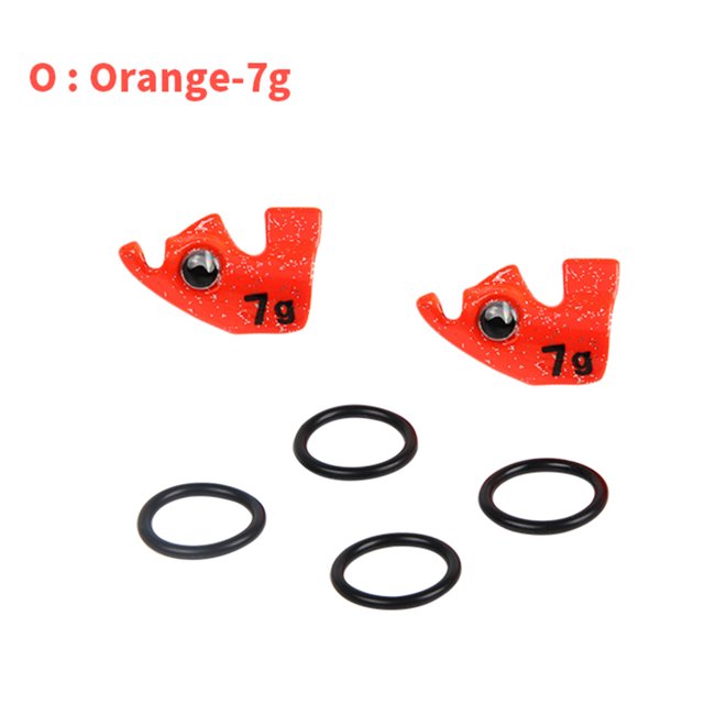 Plantillas De Camarones Cebos Plomo Ligero Calamar Señuelo Plomo Aparejos de pesca al aire libre (naranja 7g) Tmvgtek Para Estrenar