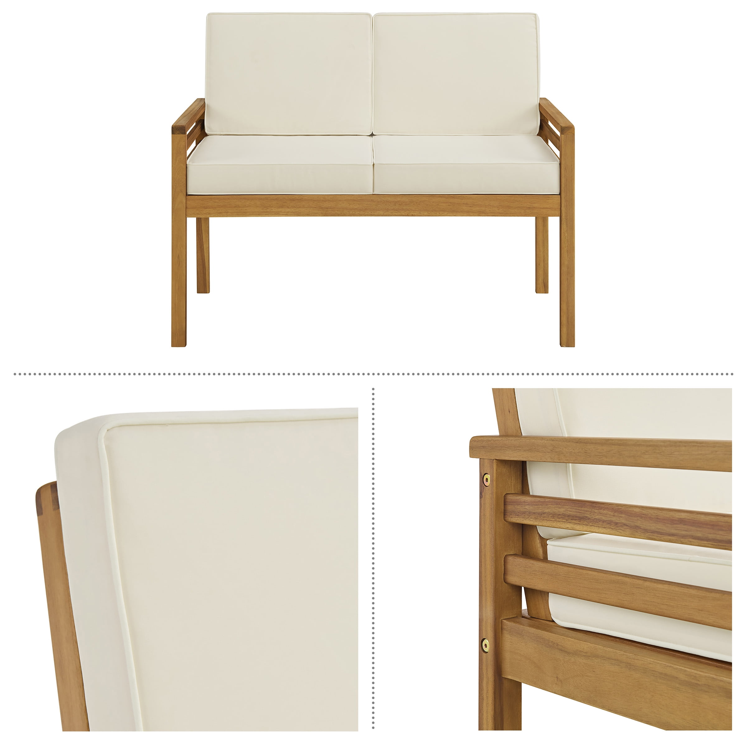 Alaterre Furniture Okemo Acacia Wood Outdoor Couch