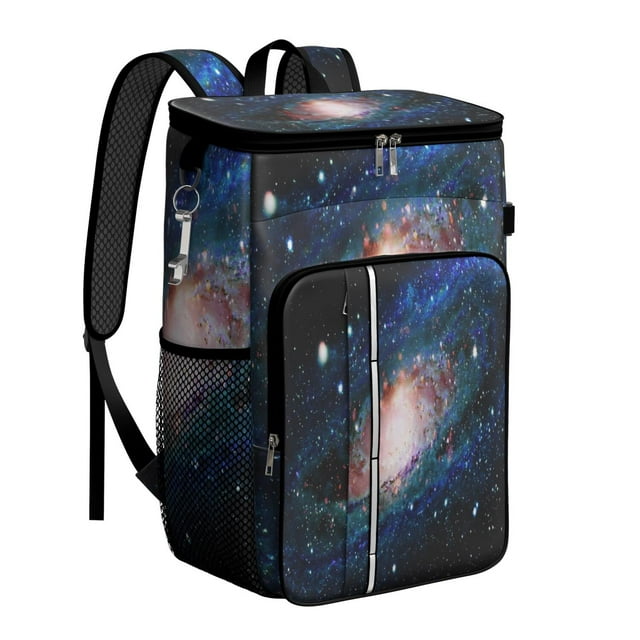 Starry Night Sky Cooler Backpack, Space and Cosmos Design with High-Performance Insulation, Leakproof for Outdoor Use