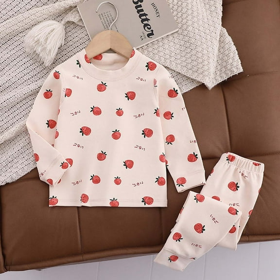 Spazoro Child Kids Girls Outfit Sets, Casual Cute Print Warm Fall Winter Sweatshirts and Pants for Girls Red Size 5 T