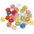 thumbnail image 6 of 30 Pcs Acrylic Rose Flower Buttons Shirt Buttons Sewing Accessories DIY Crafts (Royal Blue, 12.5mm), 6 of 10