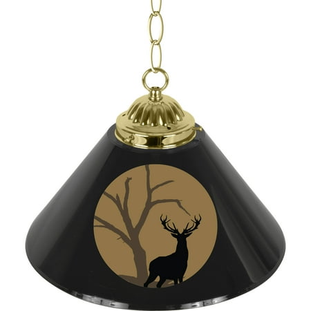 Hunt Deer Single Shade Bar Lamp - 14 inch (Best Hours To Hunt Deer)