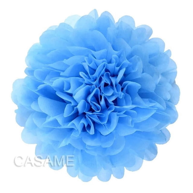 Pompones de papel decorativos para bodas, 10 cm, 15 cm, 20 cm y 25 cm, bolas de 4, 6, 8 y 10 pulgadas, para fiestas, decoración del hogar, papel de seda, decoración de cumpleaños, azul, 4 pulgadas