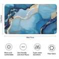 thumbnail image 2 of Blue Gold Marble Pattern Bathroom Rugs Mat,Non Slip Microfiber Bathroom Rug,Rubber Backing,Soft Bathroom Mats for Bathroom Floor,Tub and Shower,17x30in(43x75cm), 2 of 4