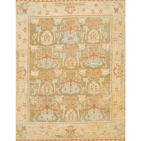Ahgly Company Machine Washable Indoor Rectangle Abstract Orange Area Rugs, 8' x 10'