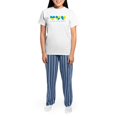thumbnail image 4 of CafePress - I Stand With Ukraine Heart Pajamas - Women's Short Sleeve Print T-Shirt and Pants Light Cotton Pajama Set, 4 of 7