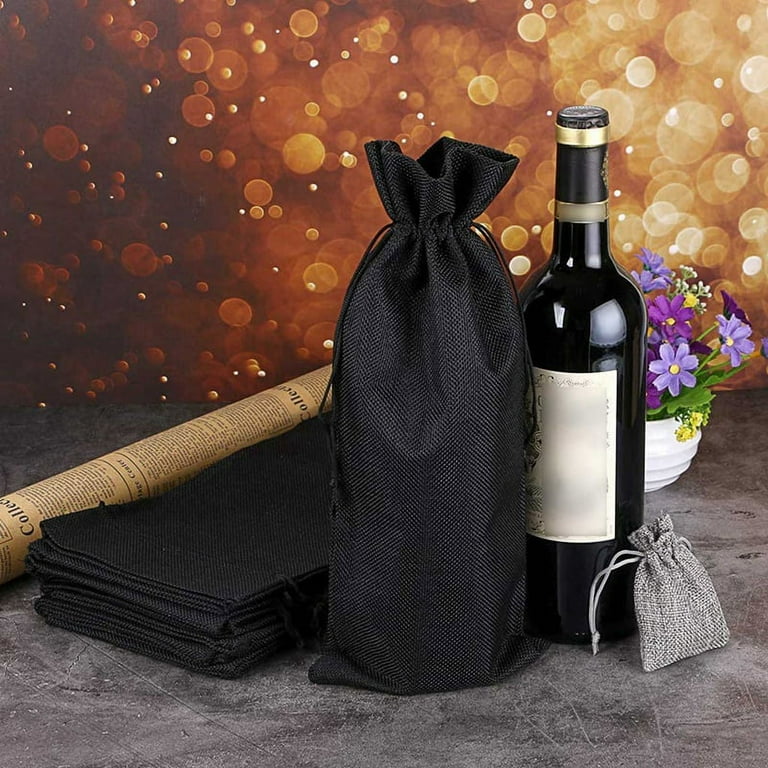 Hessian wine shop bags