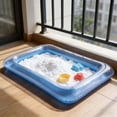 thumbnail image 3 of MKHSQHDG Today's Deals Inflatable Sandbox Pool Inflatable Purpose Sand Game Easy to Inflate and Deflate Portable Summer Beach Backyard, 3 of 5
